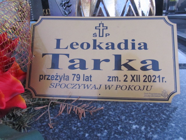 Leokadia Tarka 1942 Proszowice - Grobonet - Wyszukiwarka osób pochowanych