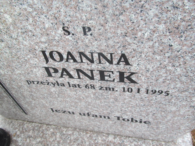Joanna Panek 1926 Proszowice - Grobonet - Wyszukiwarka osób pochowanych