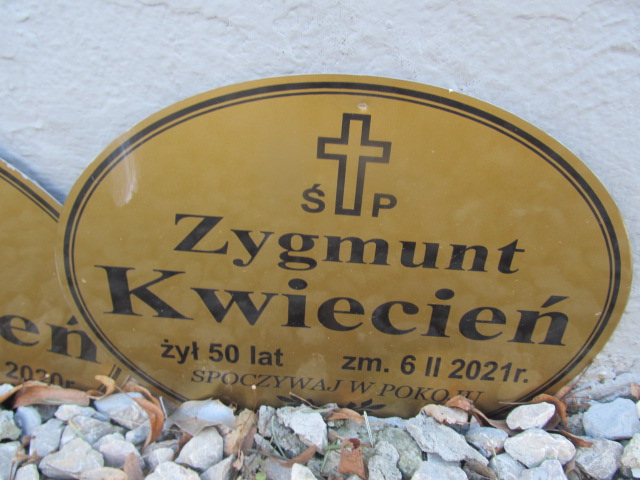 Zygmunt Kwiecień 1938 Proszowice - Grobonet - Wyszukiwarka osób pochowanych
