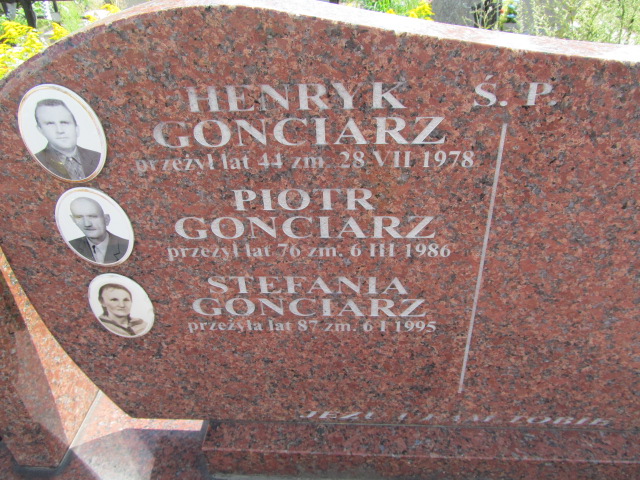 Piotr Gonciarz 1908 Proszowice - Grobonet - Wyszukiwarka osób pochowanych