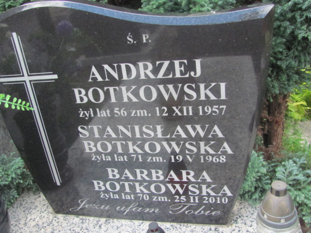 Barbara Botkowska 1940 Proszowice - Grobonet - Wyszukiwarka osób pochowanych