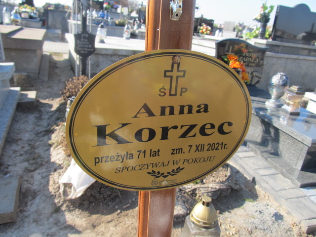 Anna Korzec 1950 Proszowice - Grobonet - Wyszukiwarka osób pochowanych