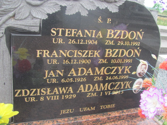 Stefania Bzdoń 1904 Proszowice - Grobonet - Wyszukiwarka osób pochowanych