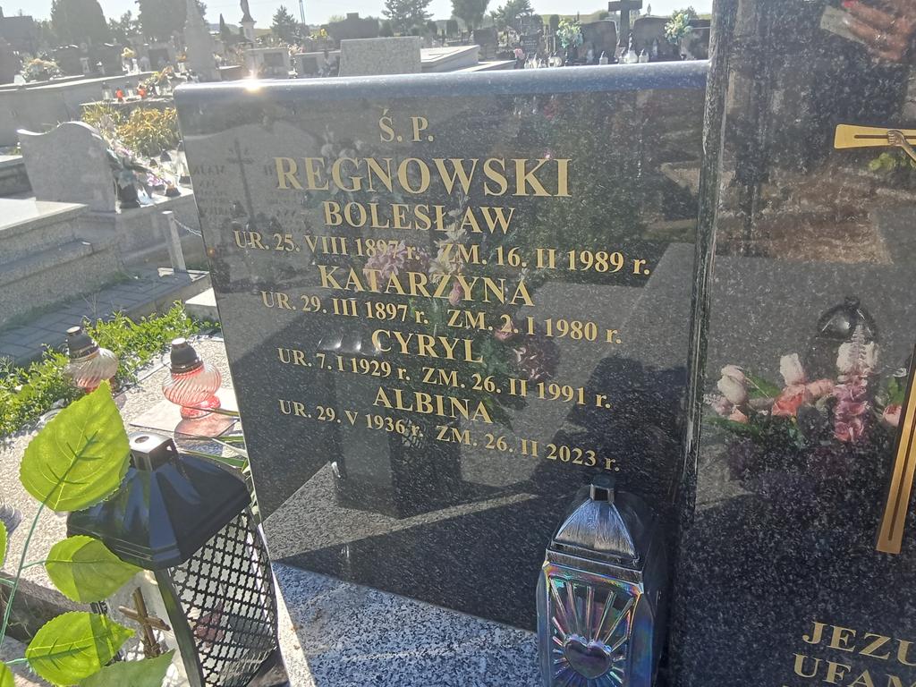 Grób Albina Regnowska