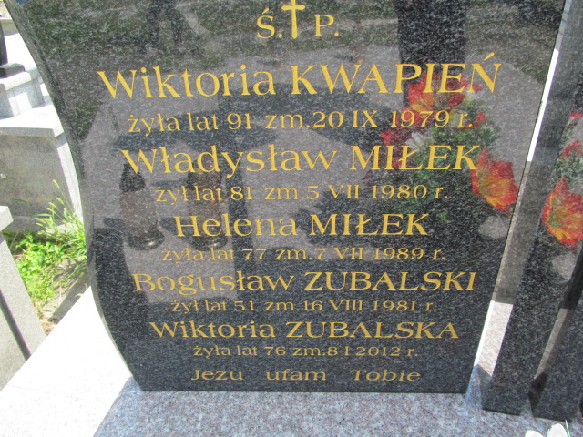Bogusław Zubalski Proszowice - Grobonet - Wyszukiwarka osób pochowanych